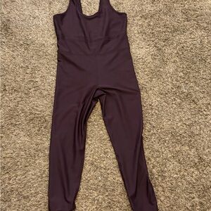 Burgundy Sleeveless Jumpsuit